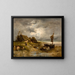 a farm by the sea - Léon Richet — framed artwork on a wall