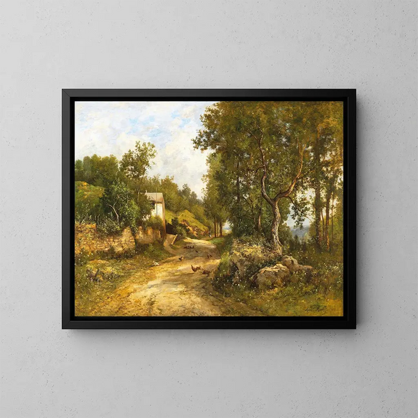 Path through a Large Landscape - Léon Richet — framed artwork on a wall