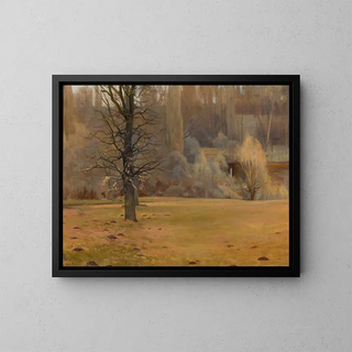 Fragment de parc - Leon Szpydrowski — framed artwork on a wall