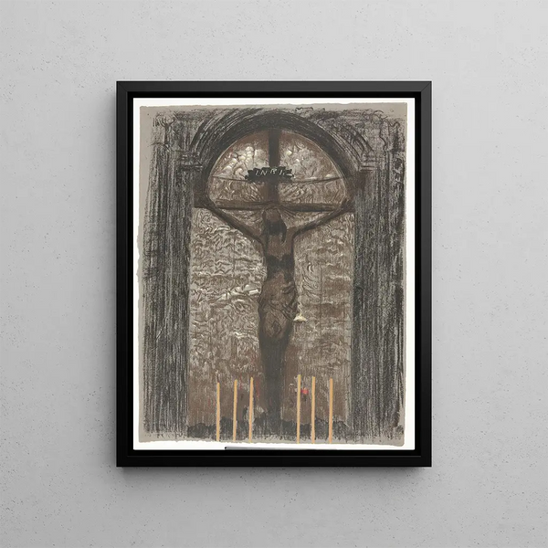 Christ Painting - Leon Wyczółkowski — framed artwork on a wall
