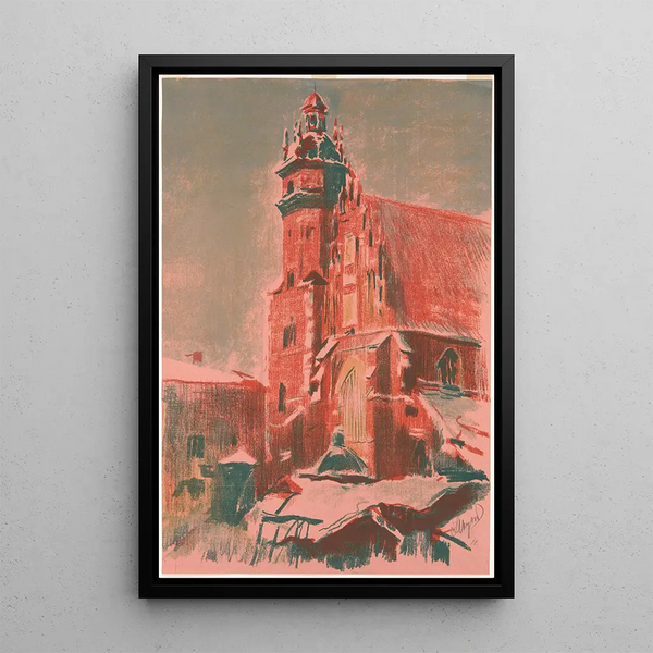 Église du Corpus Christi à Cracovie - Leon Wyczółkowski — framed artwork on a wall