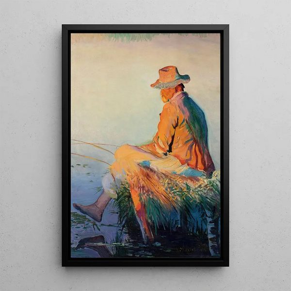 Fisherman - Leon Wyczółkowski — framed artwork on a wall