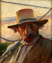 Fisherman with a net - Leon Wyczółkowski — artwork view