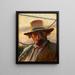 Fisherman with a net - Leon Wyczółkowski — framed artwork on a wall