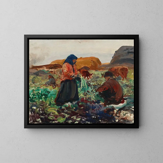 Harvest of Beets II - Leon Wyczółkowski — framed artwork on a wall