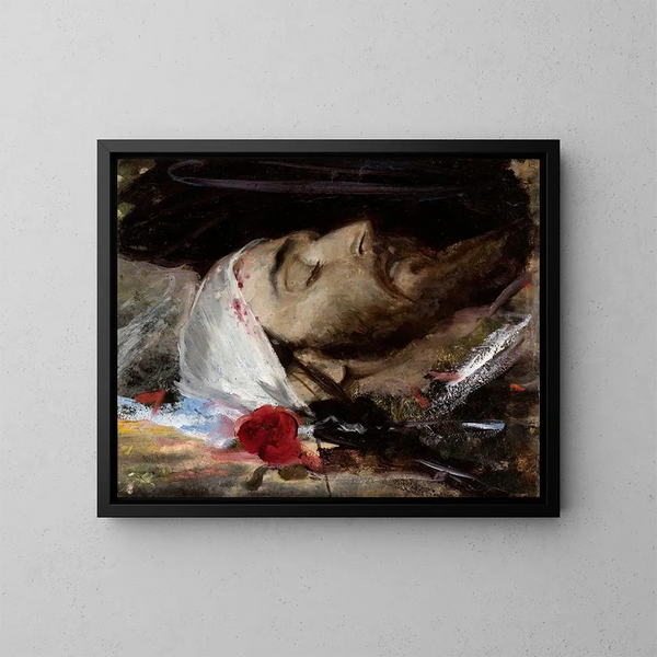 Tête du Christ - Leon Wyczółkowski — framed artwork on a wall