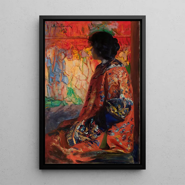 Woman Japanese - Leon Wyczółkowski — framed artwork on a wall