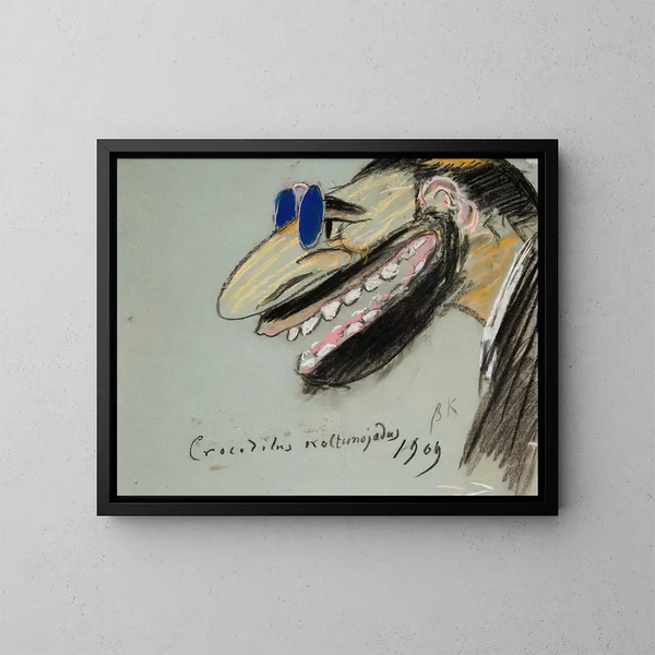 Caricature of Feliks Jasieski - Leon Wyczółkowski — framed artwork on a wall