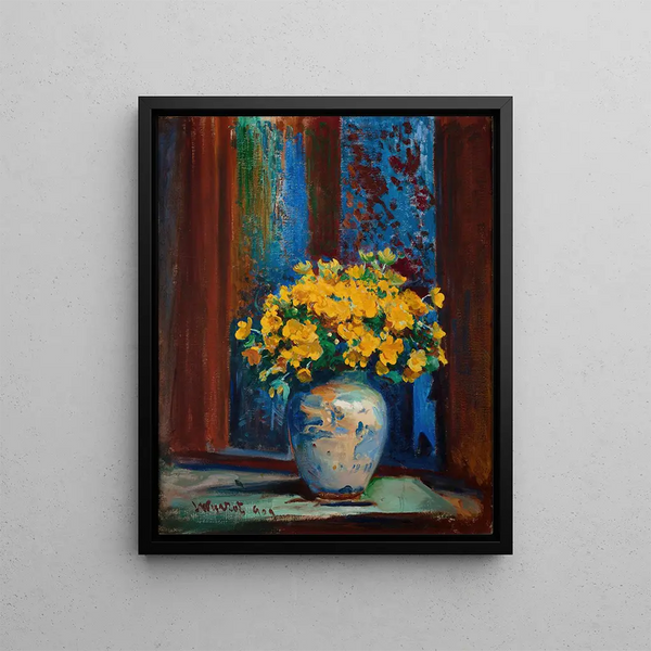 Soucis des marais - Leon Wyczółkowski — framed artwork on a wall