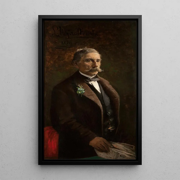 Portrait of Jakub Barcz - Leon Wyczółkowski — framed artwork on a wall