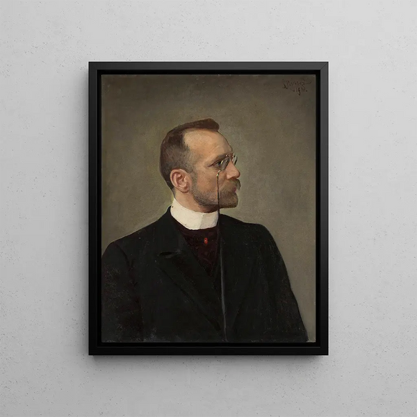 Portrait of Mikołaj Brzeski - Leon Wyczółkowski — framed artwork on a wall