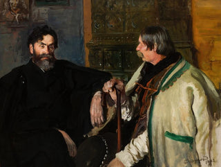 Portrait of Stanisław Witkiewicz with Wojciech Roj - Leon Wyczółkowski — artwork view