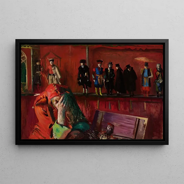 Puppet show - Leon Wyczółkowski — framed artwork on a wall