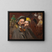 Self-portrait with Konstanty Laszczka - Leon Wyczółkowski — framed artwork on a wall