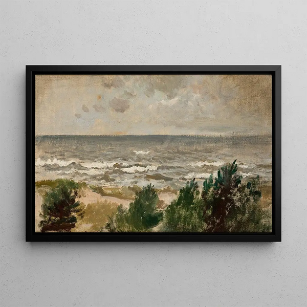 Windy Day Painting - Leon Wyczółkowski — framed artwork on a wall