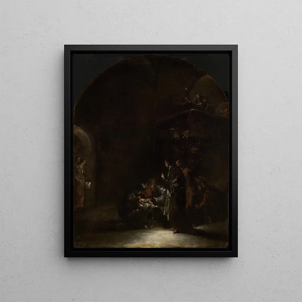 La circoncision du Christ - Leonaert Bramer — framed artwork on a wall
