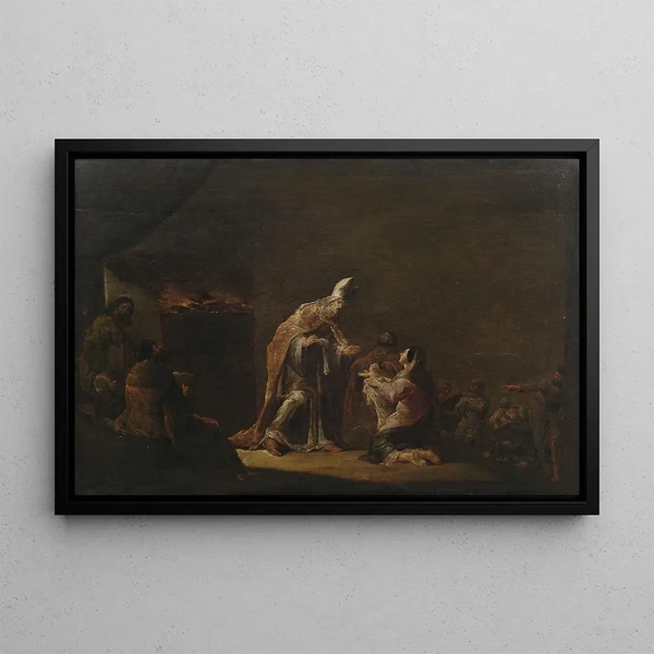 The Presentation at the Temple - Leonaert Bramer — framed artwork on a wall