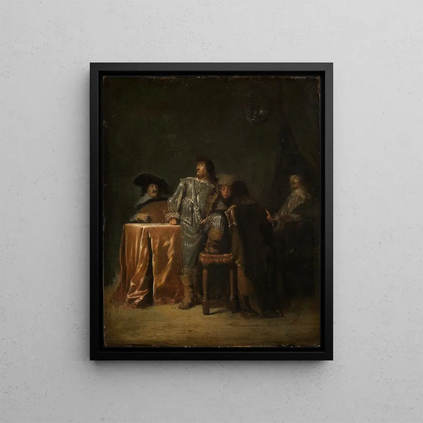 ficers Musicians - Leonaert Bramer — framed artwork on a wall