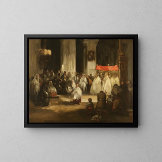 Grand Dieu - Leonardo Alenza y Nieto — framed artwork on a wall