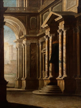 Leonardo Coccorante - View of the Interior of a Building.webp
