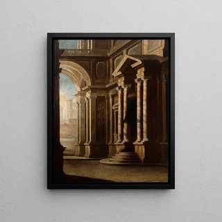 Leonardo Coccorante - View of the Interior of a Building.webp