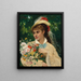 The girl with flowers - Leonardo Gasser — framed artwork on a wall