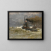 The Hamburger Tugboat Albatros Calls SOS - Leonhard Sandrock — framed artwork on a wall
