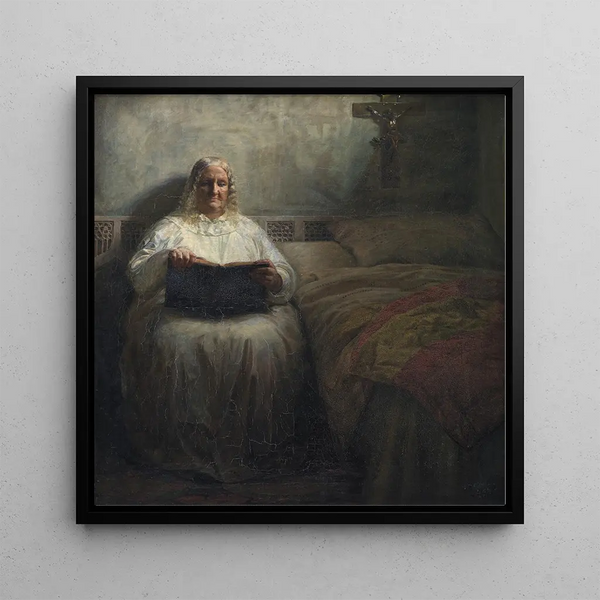 Leonora Christina dans le monastère de Maribo - Kristian Zahrtmann — framed artwork on a wall