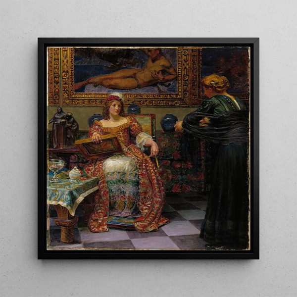 Leonora Kristina and Dina Vijnhofvers - Kristian Zahrtmann — framed artwork on a wall