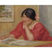 Reproduction of the painting Léontine Reading - Pierre-Auguste Renoir