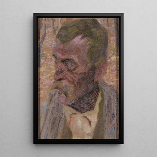 Portrait Painting - Leopold Blauensteiner — framed artwork on a wall