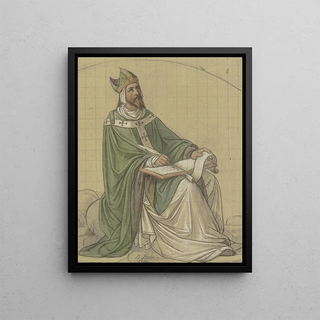 Leopold Bode - Der Heilige Augustinus sitzend und in ein Buch schreibend.webp