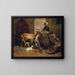 Girl with a goat - Leopold Brunner — framed artwork on a wall