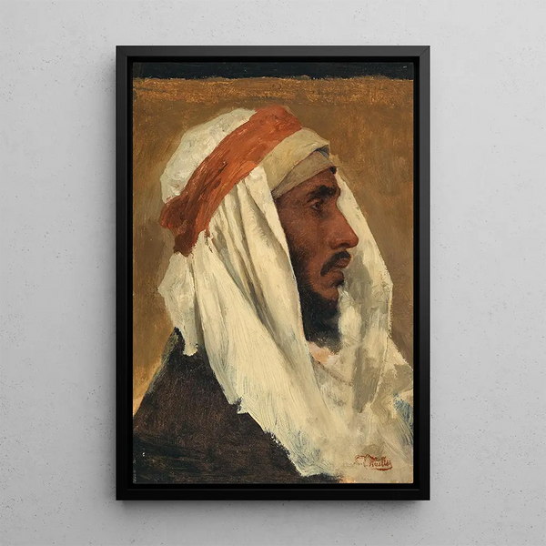 Bedouin Painting - Leopold Carl Müller — framed artwork on a wall