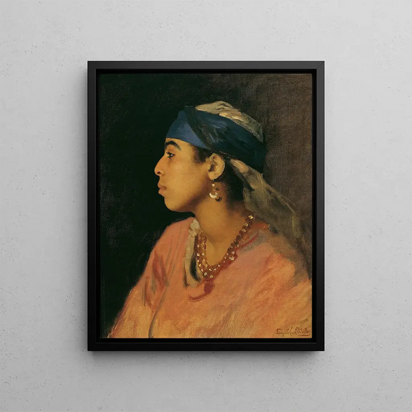Egyptian singer - Leopold Carl Müller — framed artwork on a wall