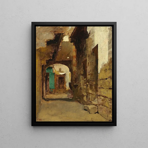 Rue orientale - Leopold Carl Müller — framed artwork on a wall