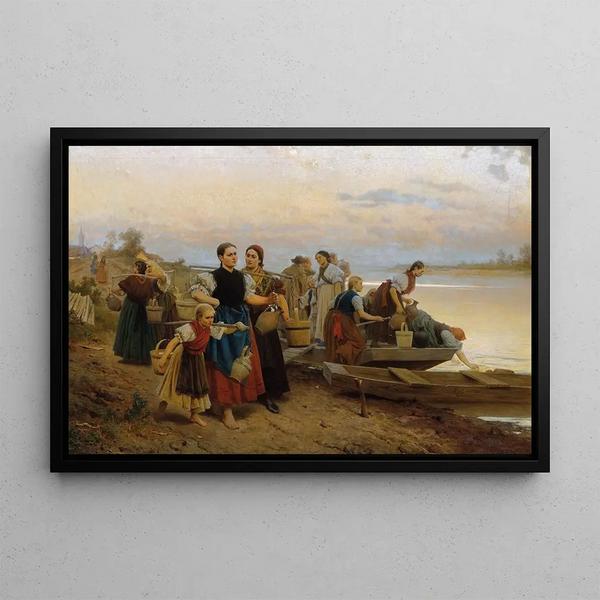 L'effort des derniers jours - Leopold Carl Müller — framed artwork on a wall