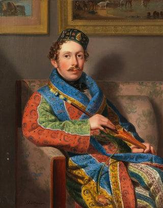 Leopold Fertbauer - Junger Herr im Rauchermantel.webp