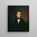 Young man with a blue tie - Leopold Fertbauer — framed artwork on a wall