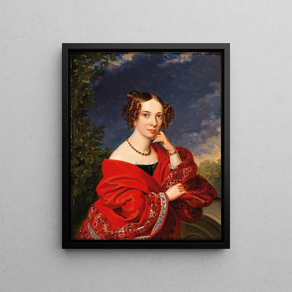 Portrait Painting - Leopold Fertbauer — framed artwork on a wall