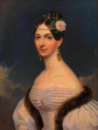 Leopold Fertbauer - Unbekannte Dame in lila Kleid.webp