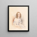 Portrait of a Young Woman - Leopold Fischer — framed artwork on a wall