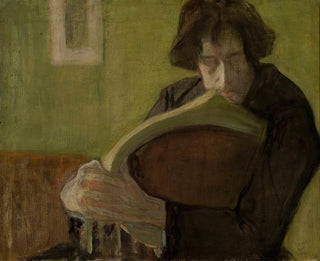 a seated man in a chair, portrait of Mieczysław Jakimowicz - Leopold Gottlieb — artwork view