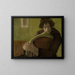 a seated man in a chair, portrait of Mieczysław Jakimowicz - Leopold Gottlieb — framed artwork on a wall