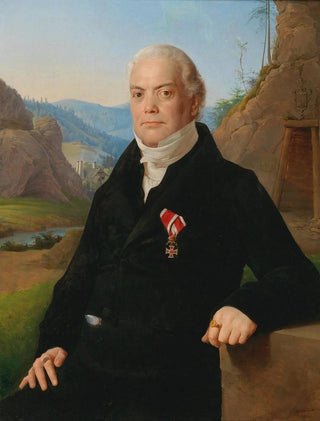 Leopold Kupelwieser - Portrait of Anton Ritter Mantz von Mariensee Mantua 17571830 Bad Ischl owner of a mine and smelting works in the Bukovina.webp