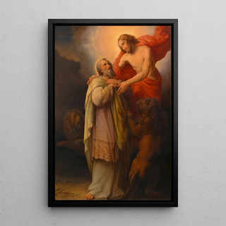 Saint Ignace of Antioch - Leopold Kupelwieser — framed artwork on a wall