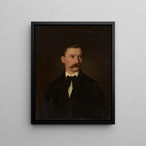 Self-portrait - Leopold Löffler — framed artwork on a wall