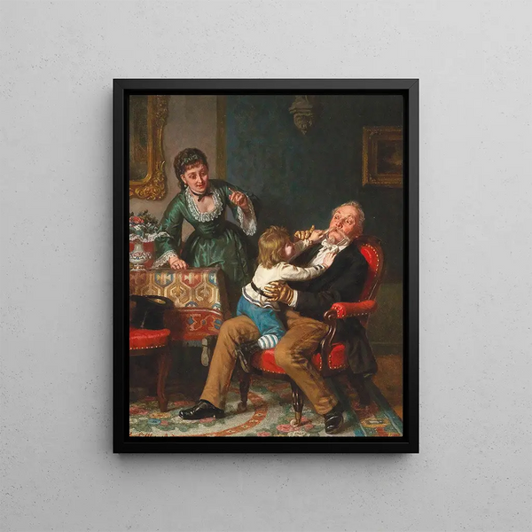 Visit of the Grandfathers - Leopold Löffler — framed artwork on a wall