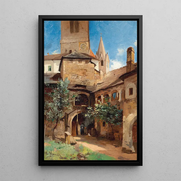 Cour de Deisener à Weissenkirchen - Leopold Munsch — framed artwork on a wall