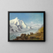 Group of climbers beside - Leopold Munsch — framed artwork on a wall